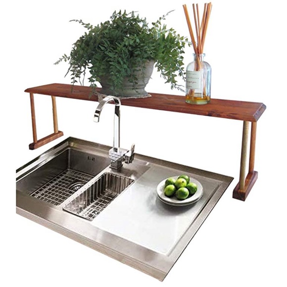 Home Basics Other - Over-the-Sink Shelf Rustic Pine Multi-purpose Wood Shelf